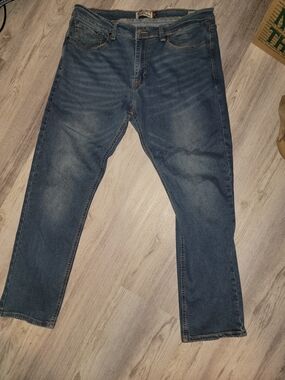 Hudson & Barrow Jeans Mens 36 Blue Medium Wash Stretch Cotton Straight Leg